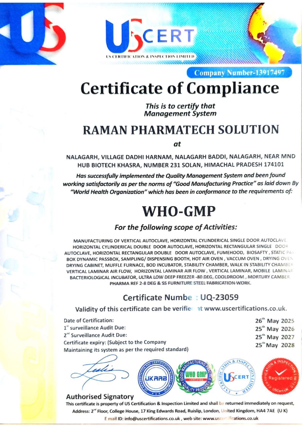 MSME Registered Certificate